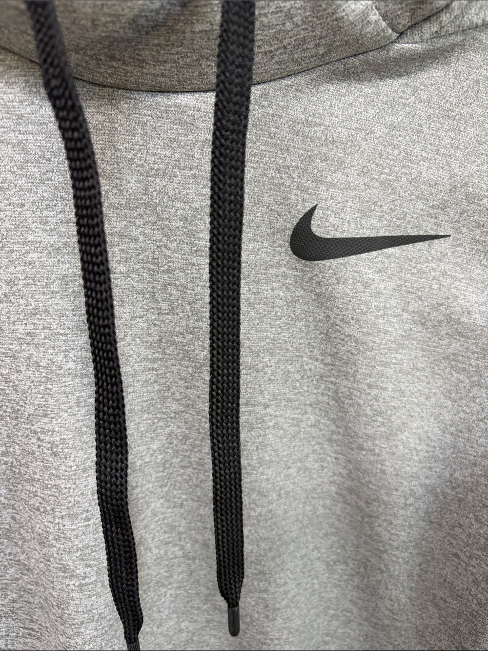 Nike Men's Heather Gray Pullover Hoodie with Black Drawstrings!! EUC!!